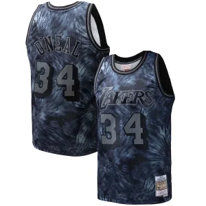 Shaquille O'Neal Los Angeles Lakers Hardwood Classics 1996/97 Tie Dye Fabulous Swingman Jersey Black