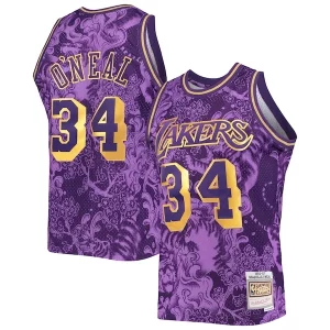 Shaquille O'Neal Los Angeles Lakers Hardwood Classics Gorgeous 1996/97 Lunar New Year Swingman Jersey Purple