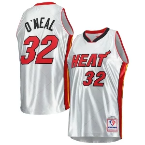 Shaquille O'Neal Miami Fabulous Heat 2005/06 Hardwood Classics 75th Anniversary Swingman Jersey Platinum