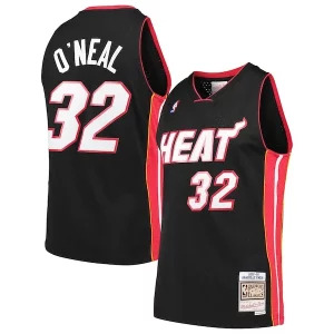 Shaquille Stylish O'Neal Miami Heat Hardwood Classics Swingman Jersey Black