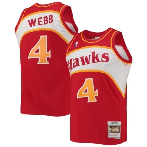 Spud Webb Atlanta Hawks Hardwood Classics Swingman Jersey Red Fabulous