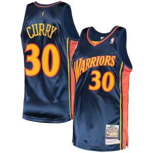 Stephen Curry Golden State Warriors 2009/10 Hardwood Classics Authentic Jersey Navy Eye - catching