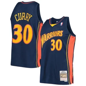 Stephen Curry Golden State Warriors Hardwood Classics Swingman Jersey Chic Navy/White