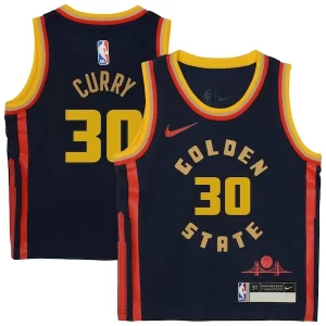 Stephen Curry Golden State Warriors Nike Preschool 2024/25 Swingman Chic Player Jersey City Edition Navy