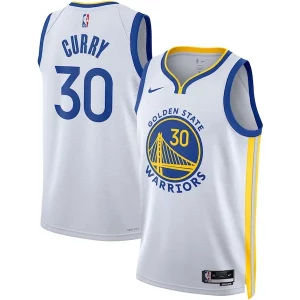 Stephen Curry Stylish Golden State Warriors Nike Unisex Swingman Jersey Association Edition White/Royal