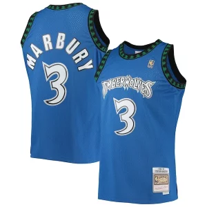 Stephon Marbury Minnesota Timberwolves 1996/97 Hardwood Elegant Classics Swingman Jersey Blue