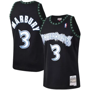 Stephon Marbury Minnesota Timberwolves 1997/98 Hardwood Classics Swingman Jersey Trendy Black