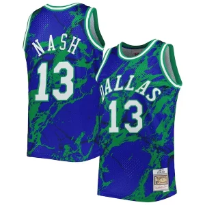 Steve Nash Dallas Mavericks 1998/99 Hardwood Fabulous Classics Marble Swingman Jersey Blue