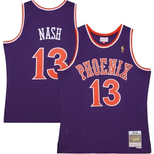 Steve Nash Phoenix Eye - catching Suns 2001/02 Hardwood Classics Swingman Jersey Purple/White