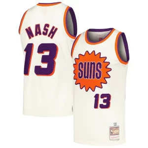 Steve Nash Phoenix Fabulous Suns Chainstitch Swingman Jersey Cream