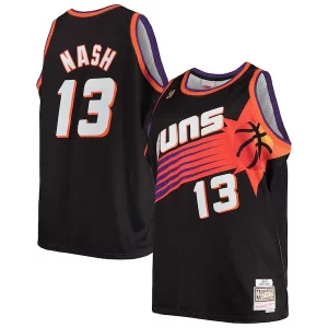 Steve Nash Phoenix Suns 1996/97 Eye - catching Big & Tall Hardwood Classics Swingman Jersey Black/White