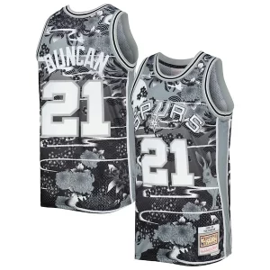 Tim Duncan Premium San Antonio Spurs 1998/99 Hardwood Classics Lunar New Year Swingman Jersey Silver