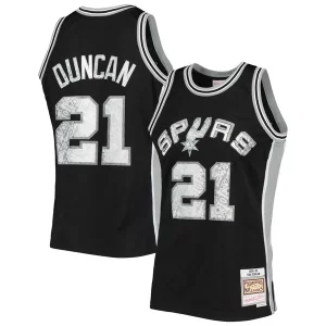Tim Duncan San Antonio Spurs 1998/99 Hardwood Classics NBA Eye - catching 75th Anniversary Diamond Swingman Jersey Black