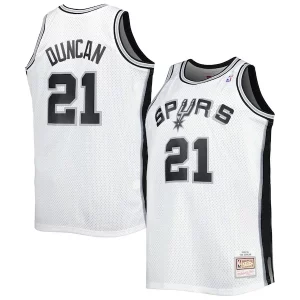 Tim Duncan San Antonio Spurs Big Eye - catching & Tall Hardwood Classics 1998/99 Swingman Jersey White/Black