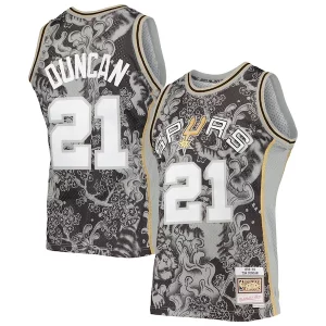 Tim Duncan San Antonio Spurs Hardwood Classics 1998/99 Lunar Fabulous New Year Swingman Jersey Black