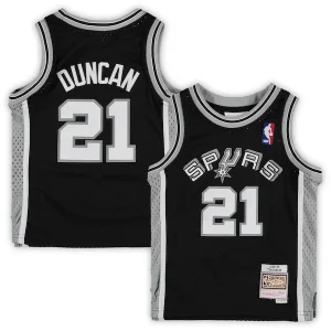 Tim Duncan San Antonio Spurs Preschool 1998/99 Hardwood Classics Throwback Team Jersey Black Elegant