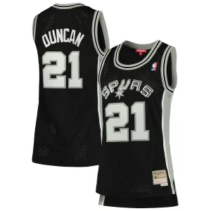 Tim Duncan San Antonio Spurs Women's 1998/99 Hardwood Classics Swingman Elegant Jersey Black