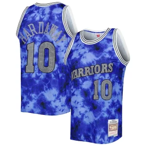 Tim Hardaway Stylish Golden State Warriors 1990/91 Galaxy Swingman Jersey Blue