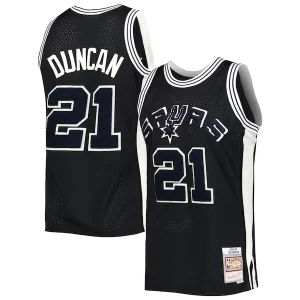 Tim Unique Duncan San Antonio Spurs 1998/99 Hardwood Classics Off Court Swingman Jersey Black