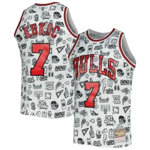 Toni Elegant Kukoc Chicago Bulls 1997/98 Hardwood Classics Doodle Swingman Jersey White