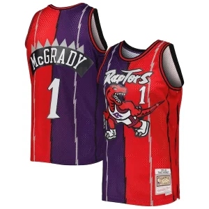 Tracy McGrady Toronto Raptors Hardwood Stylish Classics 1998/99 Split Swingman Jersey Purple/Red