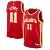 Trae Young Atlanta Gorgeous Hawks Nike Youth Swingman Jersey Icon Edition Red