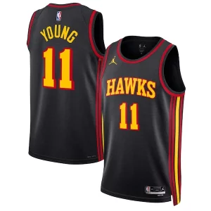 Trae Young Atlanta Hawks Jordan Brand Unisex Swingman Elegant Jersey Statement Edition Black