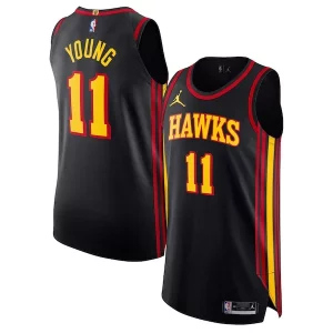 Trae Young Atlanta Hawks Jordan Premium Brand Authentic Player Jersey Statement Edition Black