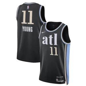 Trae Young Atlanta Hawks Nike Unisex 2023/24 Stylish Swingman Jersey Black City Edition
