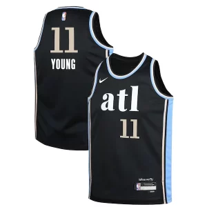 Trae Young Atlanta Hawks Nike Youth Swingman Replica Jersey Eye - catching City Edition Black