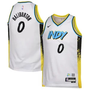Tyrese Haliburton Indiana Pacers Nike Youth 2024/25 Swingman Player Premium Jersey City Edition White
