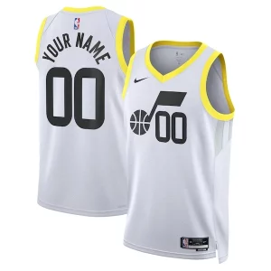 Utah Jazz Gorgeous Nike Unisex Swingman Custom Jersey White Association Edition