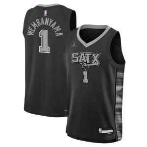 Victor Wembanyama San Antonio Spurs Jordan Brand Stylish Youth Swingman Jersey Statement Edition Black