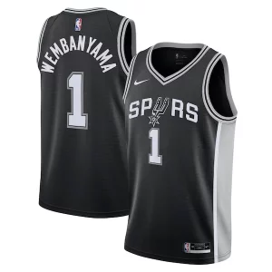 Victor Wembanyama San Antonio Spurs Nike Youth Swingman Stylish Jersey Icon Edition Black