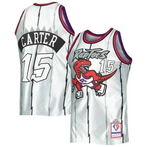 Vince Carter Toronto Raptors 1998/99 Hardwood Classics 75th Anniversary Swingman Jersey Platinum Unique