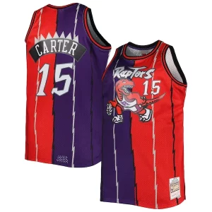 Vince Carter Toronto Raptors Big & Tall Hardwood Trendy Classics 1998/99 Split Swingman Jersey Purple/Red