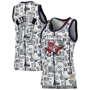 Vince Carter Toronto Raptors Fabulous Women's 1998 Doodle Swingman Jersey White