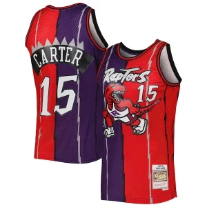 Vince Carter Toronto Raptors Hardwood Classics 1998/99 Split Gorgeous Swingman Jersey Purple/Red