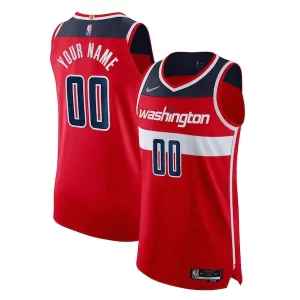 Washington Wizards Stylish Nike 2021/22 Diamond Authentic Custom Jersey Icon Edition Red