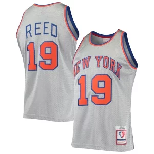 Willis Reed New York Knicks 75th Anniversary 1969/70 Eye - catching Hardwood Classics Swingman Jersey Silver