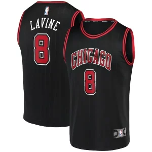 Zach LaVine Chicago Bulls Fast Break Team Replica Jersey Black Statement Edition Trendy
