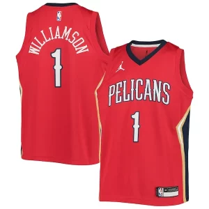 Zion Gorgeous Williamson New Orleans Pelicans Jordan Brand Youth 2020/21 Swingman Player Jersey Statement Edition Red