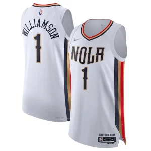 Zion Williamson New Gorgeous Orleans Pelicans Nike 2021/22 Swingman Jersey City Edition White