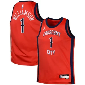 Zion Williamson New Orleans Pelicans Jordan Brand Premium Swingman Jersey Statement Red