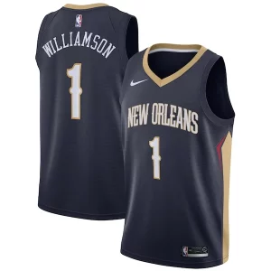 Zion Williamson New Orleans Pelicans Nike 2019 NBA Eye - catching Draft First Round Pick Swingman Jersey Navy Icon Edition/White