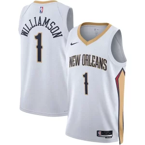 Zion Williamson New Orleans Pelicans Nike Unisex Swingman Jersey Association Edition Gorgeous White/Navy
