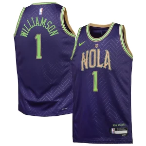 Zion Williamson New Orleans Pelicans Nike Youth 2024/25 Swingman Player Elegant Jersey City Edition Purple