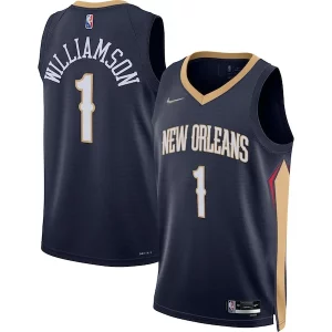 Zion Williamson New Trendy Orleans Pelicans Nike 2021/22 Diamond Swingman Jersey Icon Edition Navy