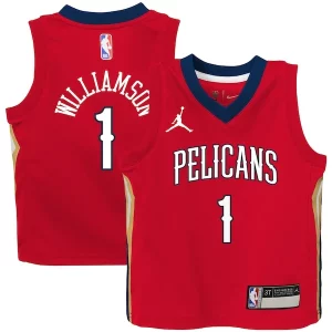 Zion Williamson Premium New Orleans Pelicans Jordan Brand Toddler 2020/21 Jersey Red Statement Edition